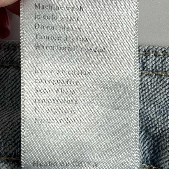 KanCan Winston High Rise Cargo Slim Straight Light Wash Raw Hem Jeans Size 24 - Picture 8 of 10